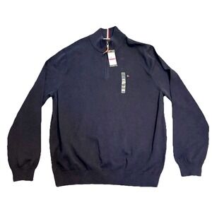 Tommy Hilfiger Mens Sweater XXL Quarter Zip 1/4 Zip NWT New Knit Long Sleeve